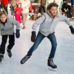 Winterpret op het ijs in Zuid-Holland